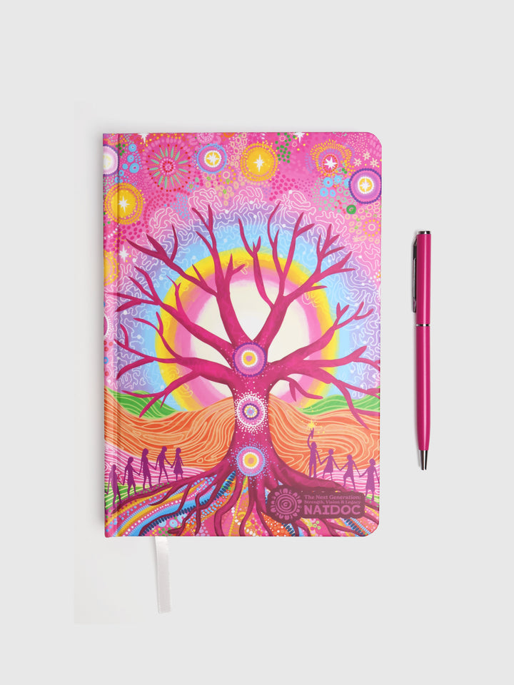Deep Roots, Bright Future - NAIDOC 2025 A5 Notebook & Pen