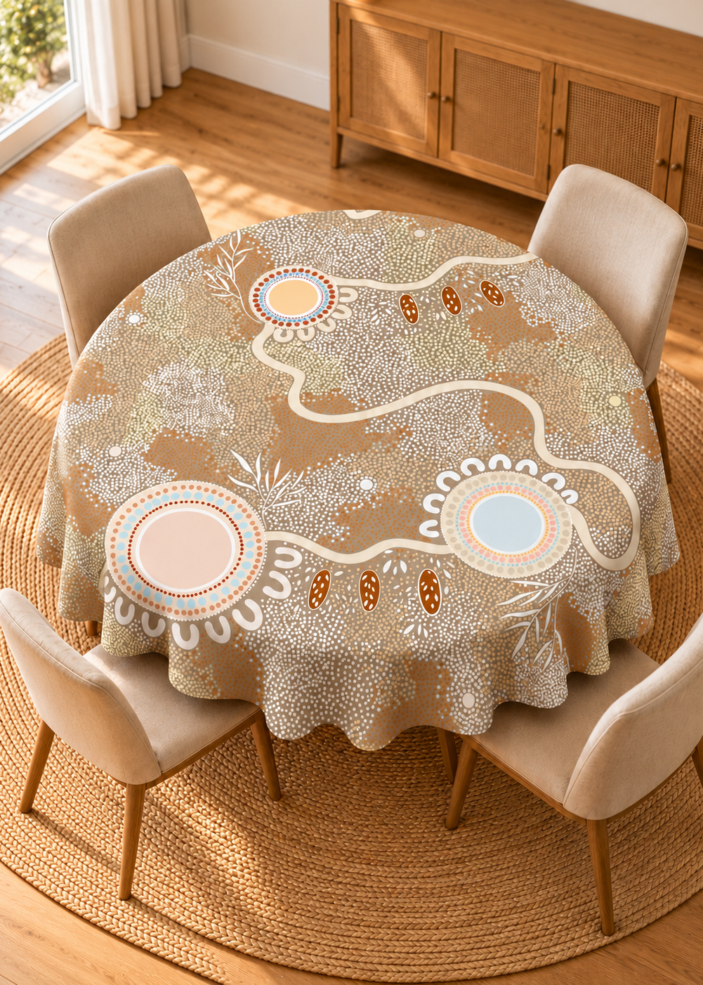 Ever Flowing - Round Tablecloth