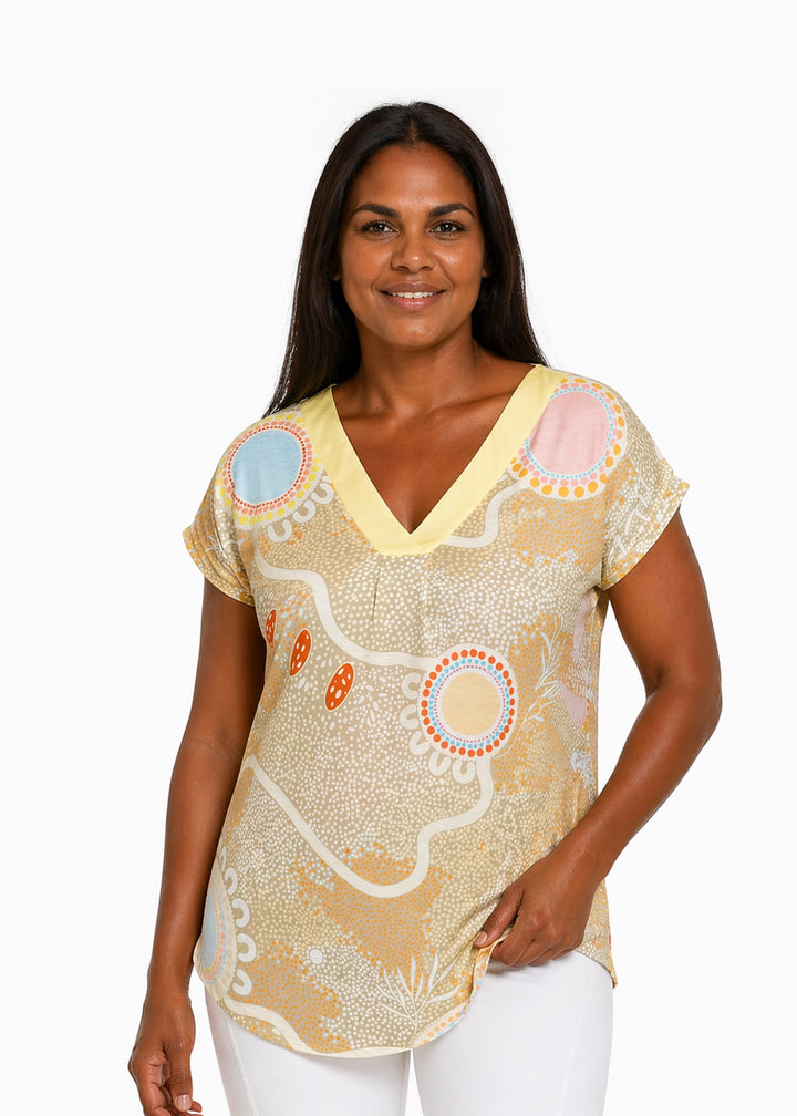 Ever Flowing – NAIDOC 2026 V Neck Blouse