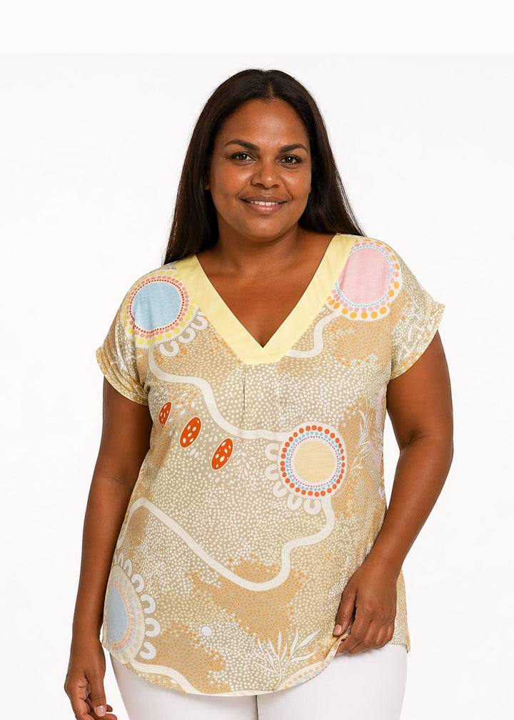 Ever Flowing – NAIDOC 2026 V Neck Blouse