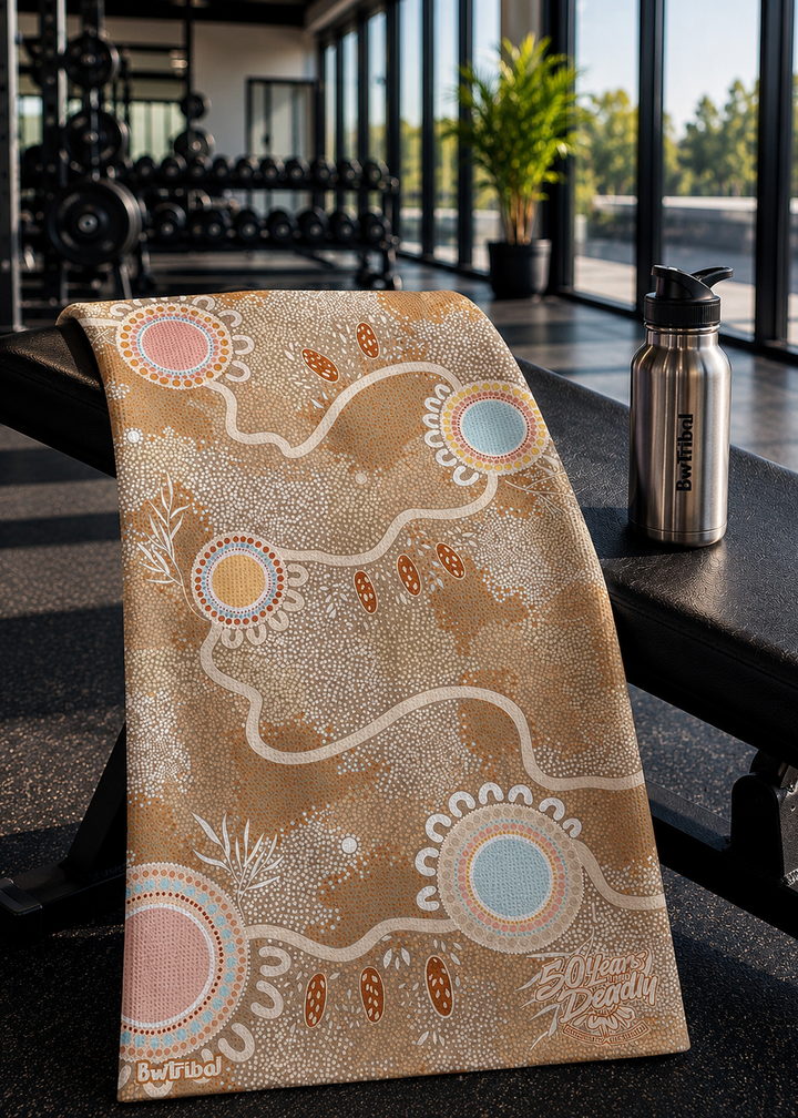 Ever Flowing - NAIDOC 2026 Waffle Fabric Gym Towel