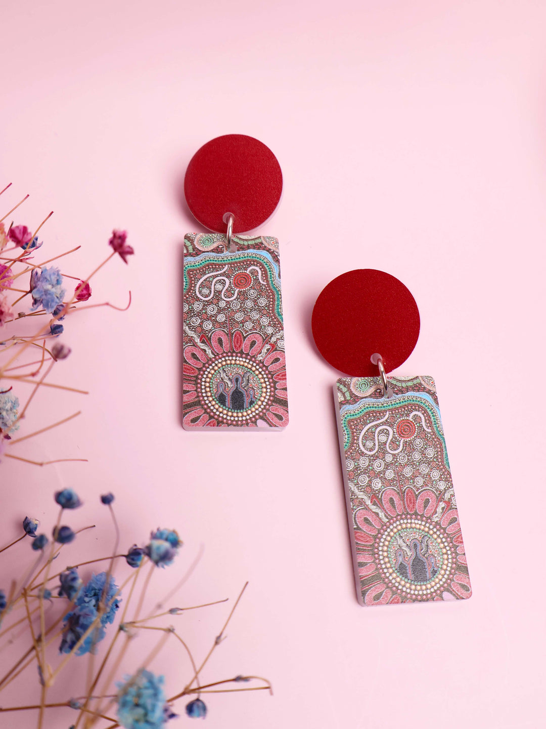 Family Strength - Rectangle Drop Earrings