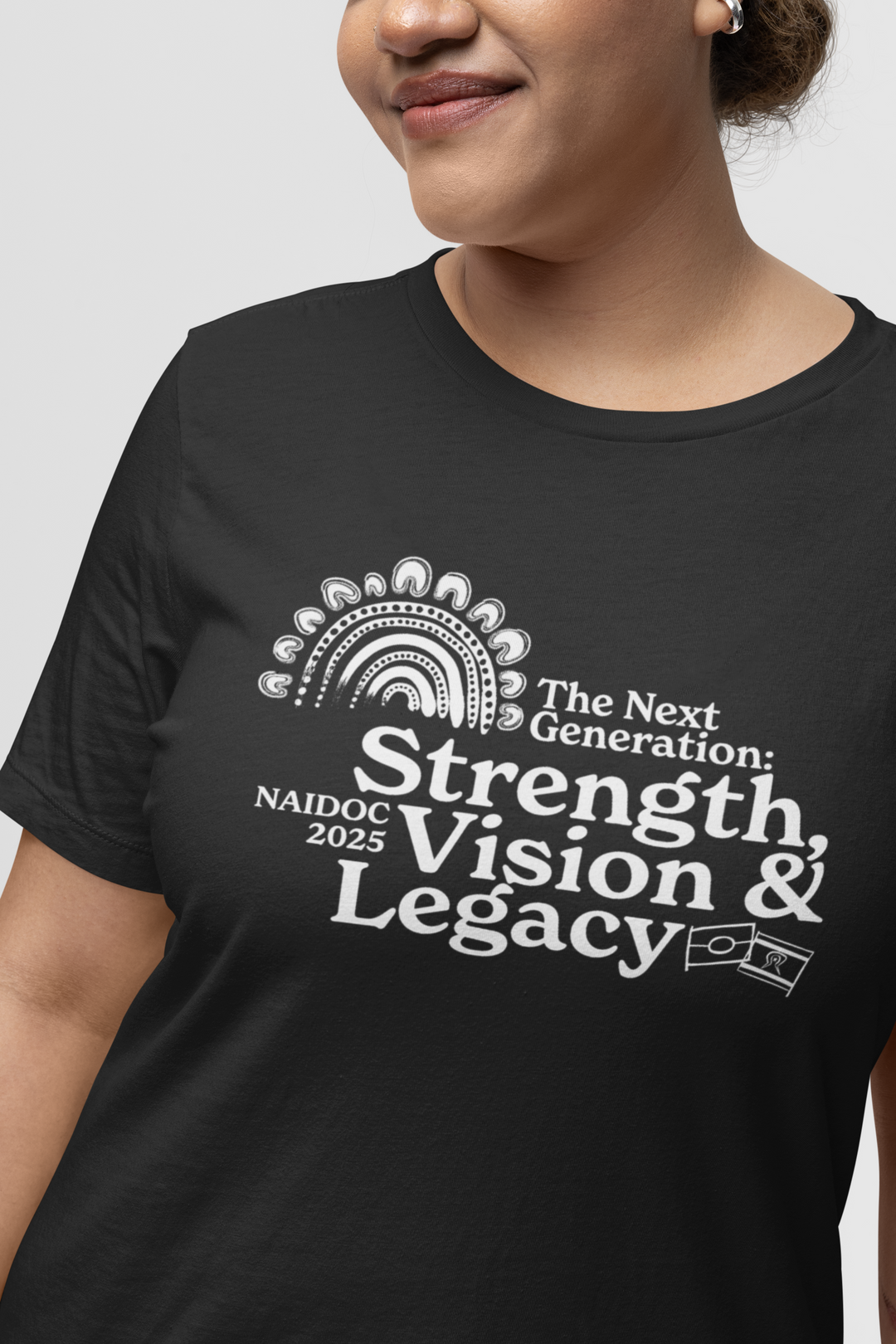 Strength, Vision & Legacy (Mono) - NAIDOC 2025 Unisex T-Shirt