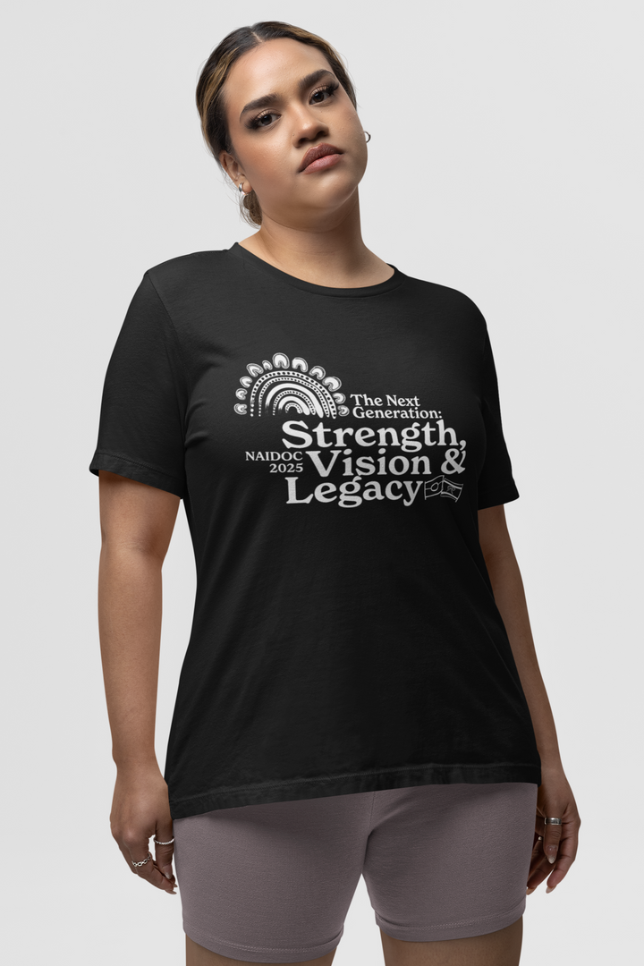 Strength, Vision & Legacy (Mono) - NAIDOC 2025 Unisex T-Shirt