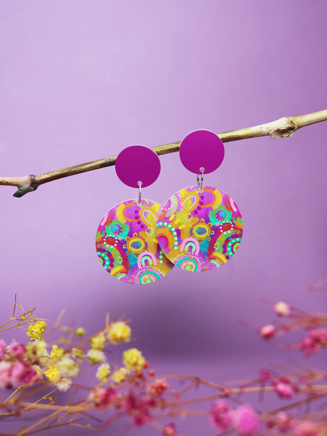Gantharri (Queen Bee) - Round Drop Earrings