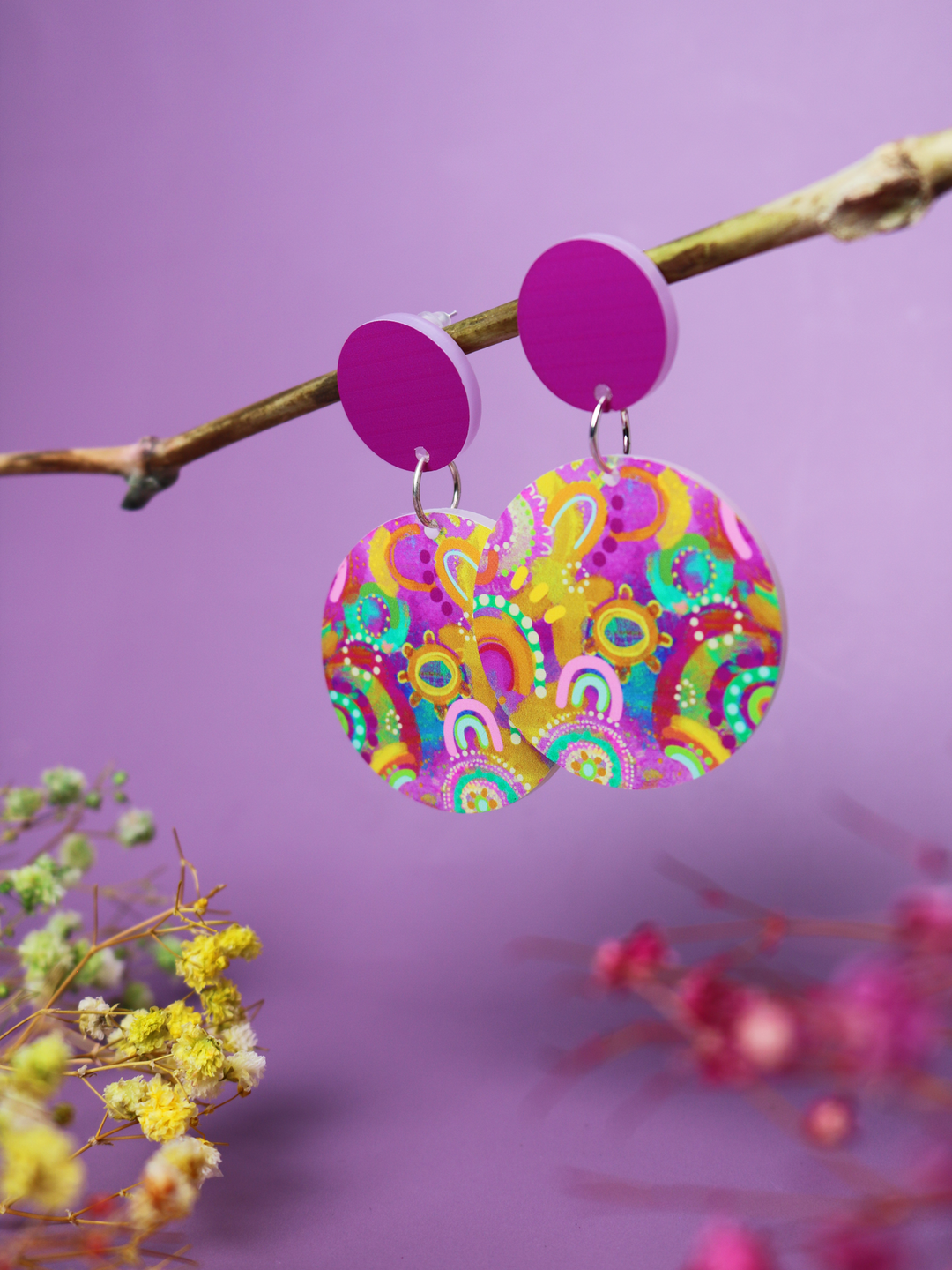 Gantharri (Queen Bee) - Round Drop Earrings