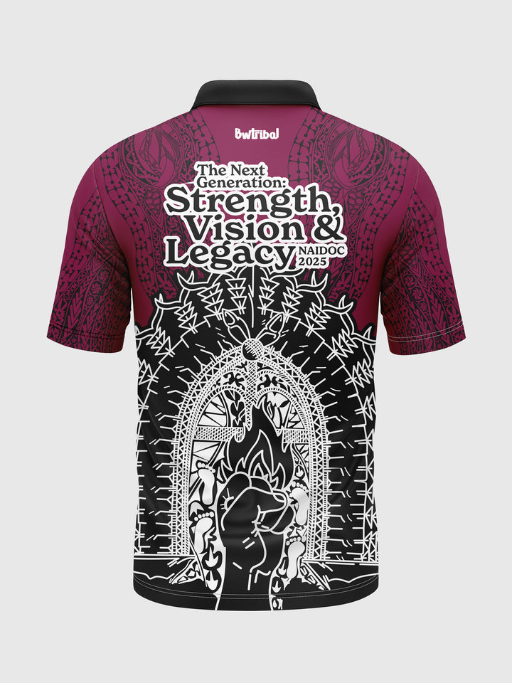 The Next Generation: Strength, Vision & Legacy - NAIDOC 2025 Men's Polo + FREE T-SHIRT