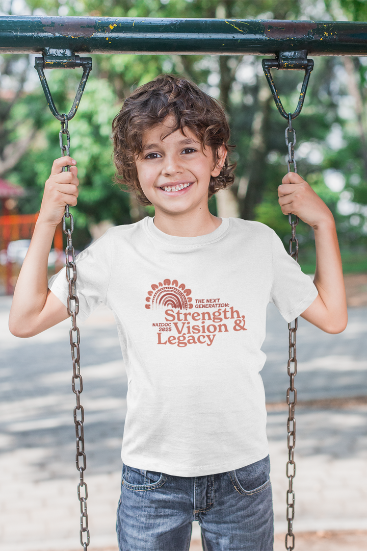 Strength, Vision & Legacy - NAIDOC 2025 Kids' Cotton T-Shirt