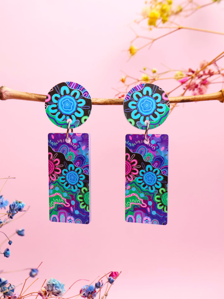 Kiki III - Rectangle Drop Earrings
