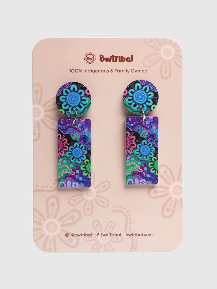 Kiki III - Rectangle Drop Earrings