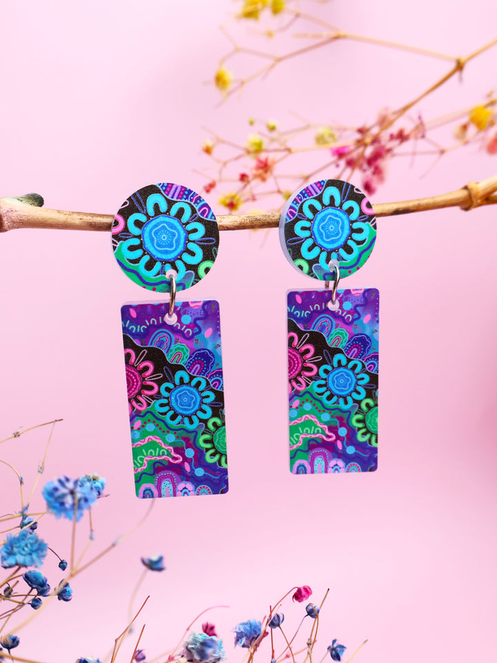 Kiki III - Rectangle Drop Earrings