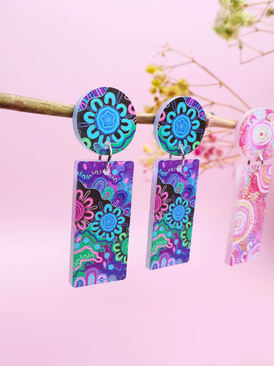 Kiki III - Rectangle Drop Earrings