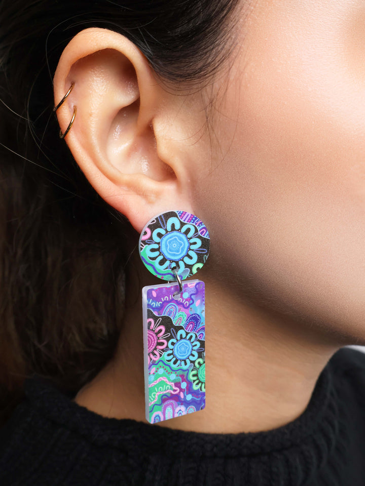 Kiki III - Rectangle Drop Earrings