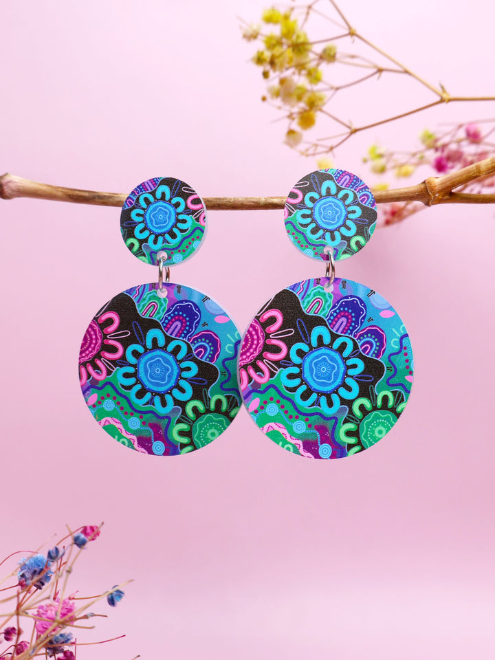 Kiki III - Round Drop Earrings