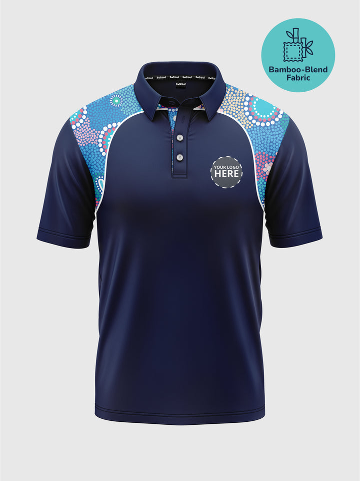 Old Ways Guiding New Paths - Bamboo - NAIDOC 25 Men's Custom Polo