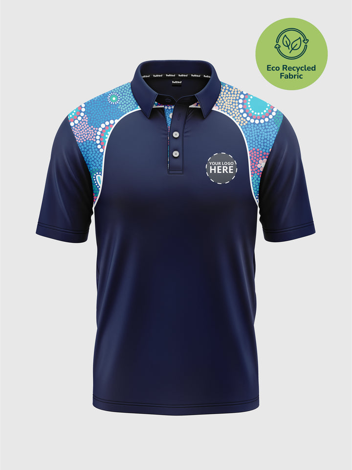 Old Ways Guiding New Paths - Eco - NAIDOC 25 Men's Custom Polo