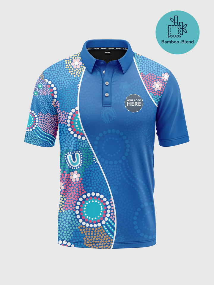 Old Ways Guiding New Paths - Signature Bamboo - NAIDOC 25 Men's Custom Polo