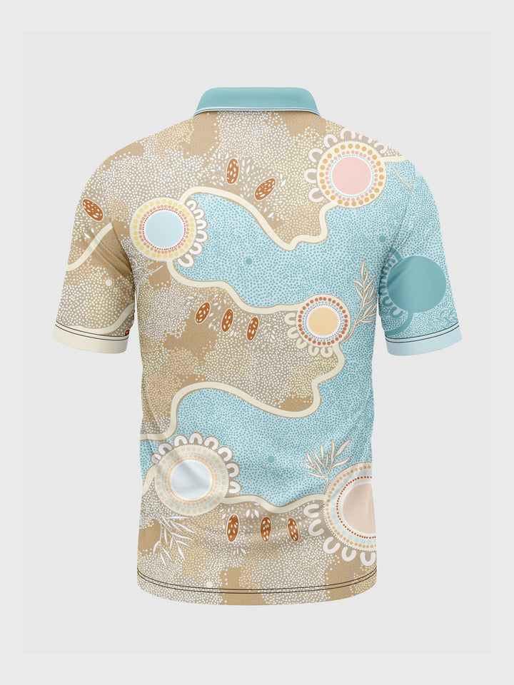 Ever Flowing - Signature - Eco - NAIDOC 26 Men's Custom Polo