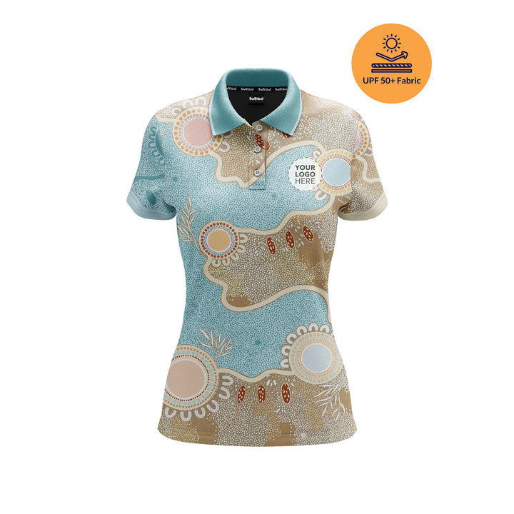 Ever Flowing - Signature - UPF50 - NAIDOC 26 Women's Custom Polo