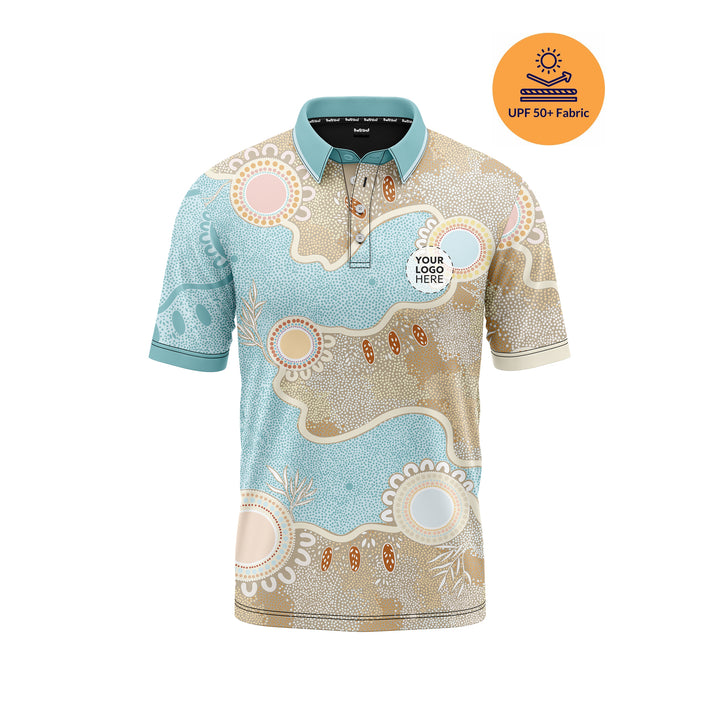Ever Flowing - Signature - UPF50 - NAIDOC 26 Men's Custom Polo
