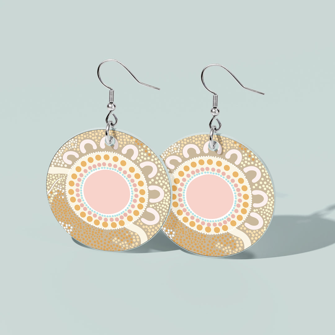 Ever Flowing – NAIDOC 2026 Round Acrylic Earrings