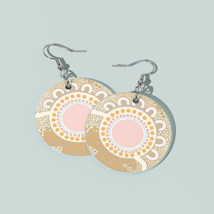 Ever Flowing – NAIDOC 2026 Round Acrylic Earrings