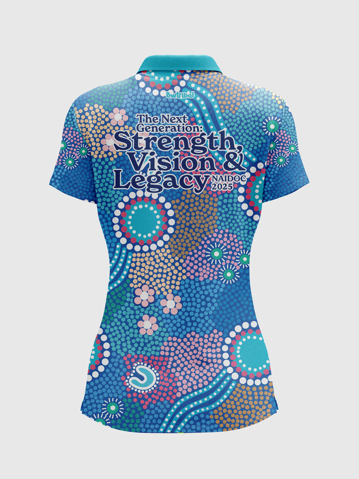 Old Ways Guiding New Paths - NAIDOC 2025 Women's Polo + FREE T-SHIRT