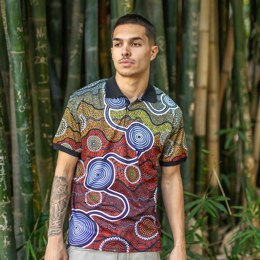 Indigenous Design Aboriginal Art Men's Polo Shirts – Page 2 – BW Tribal