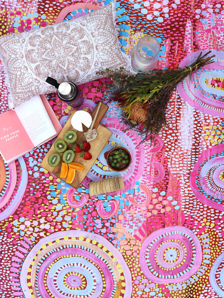 Let's Collect Seashells - Water-Resistant Picnic Mat