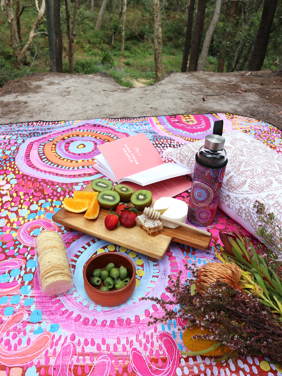 Let's Collect Seashells - Water-Resistant Picnic Mat