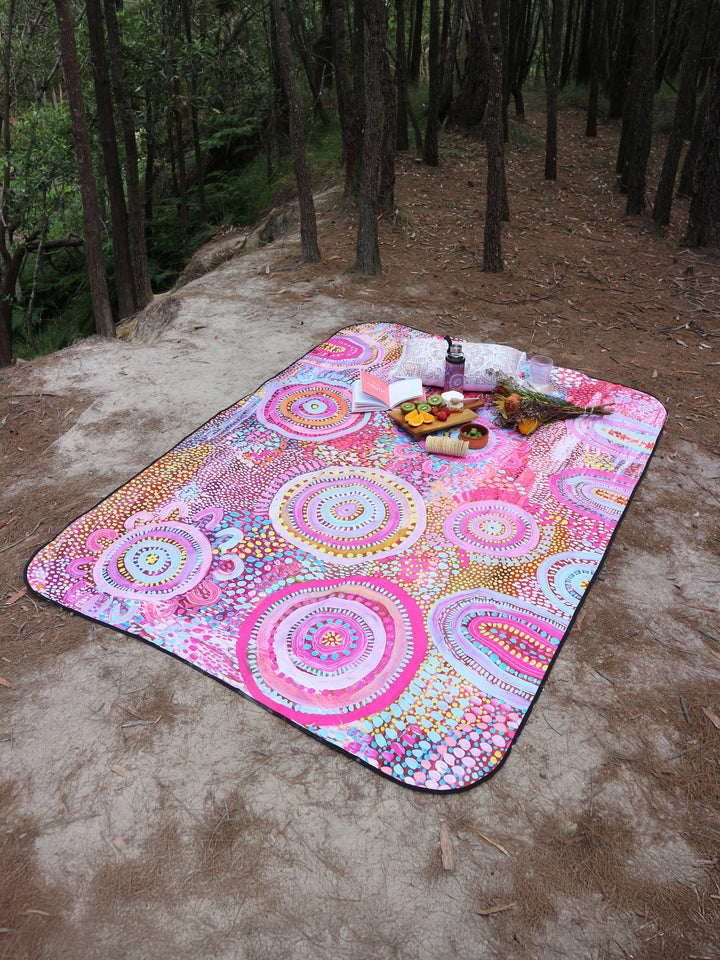 Let's Collect Seashells - Water-Resistant Picnic Mat