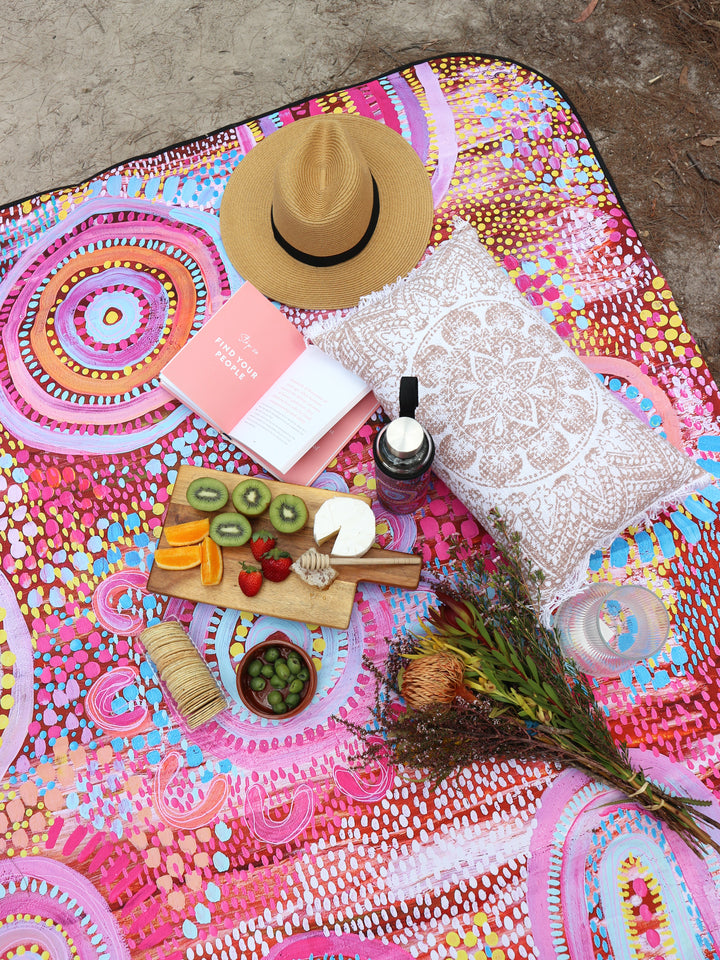 Let's Collect Seashells - Water-Resistant Picnic Mat