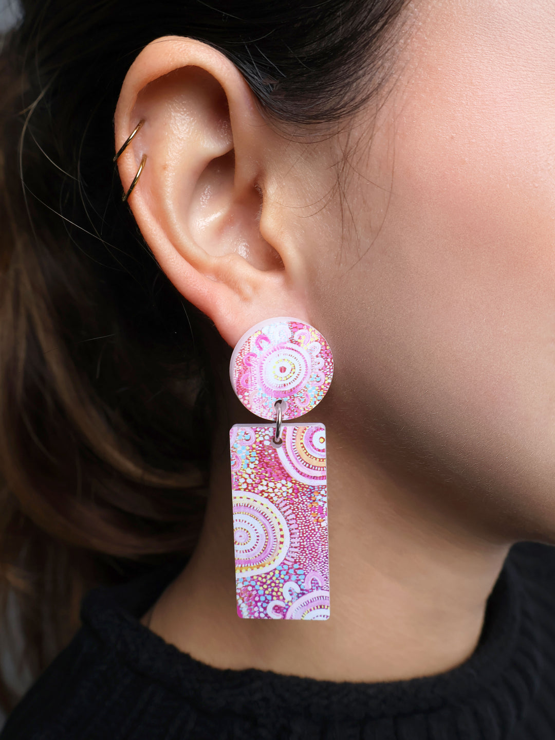 Let's Collect Seashells - Rectangle Drop Earrings