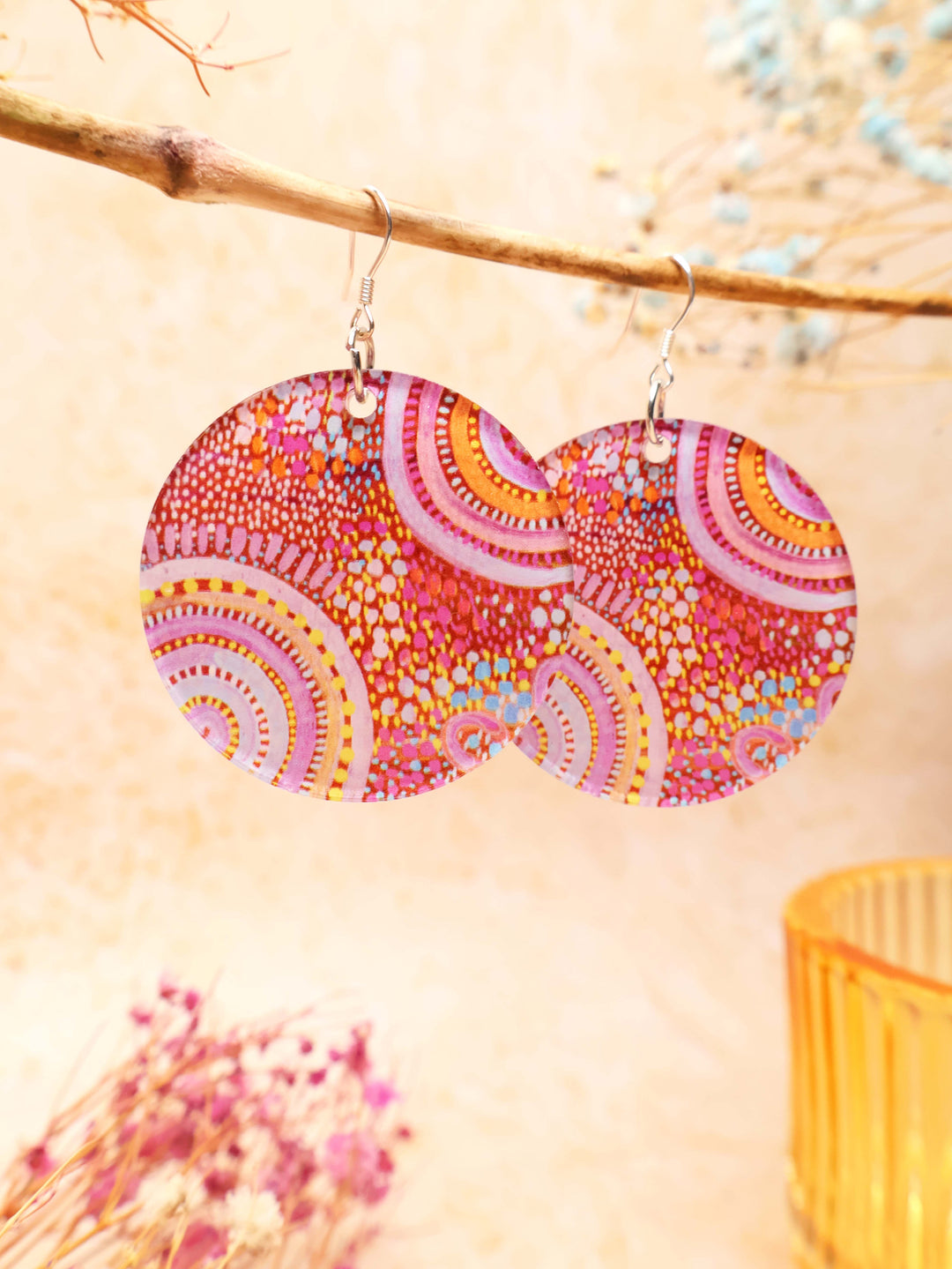 Let's Collect Seashells -  Round Earrings