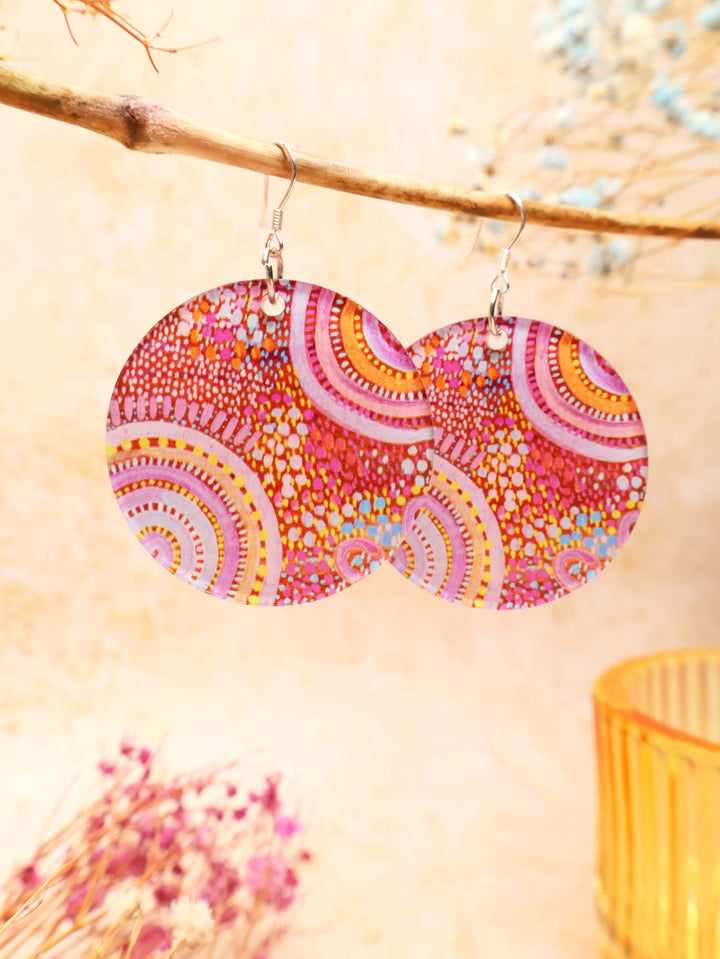 Let's Collect Seashells -  Round Earrings