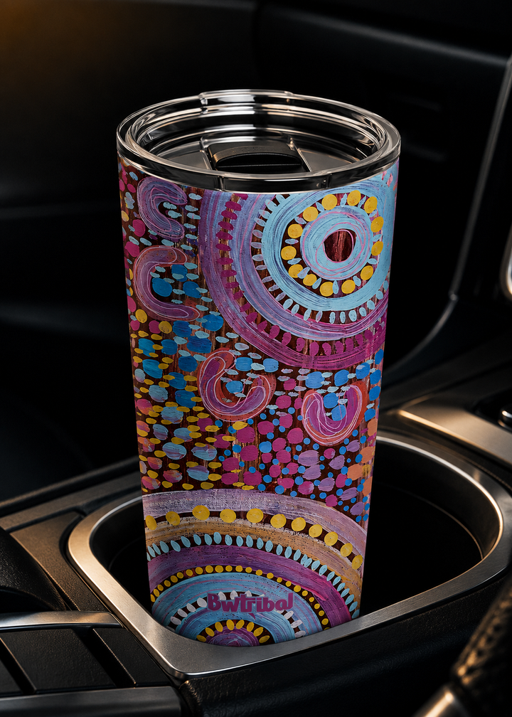 Let’s Collect Seashells - Vacuum Tumbler (20oz) Insulated with Magnetic Lid