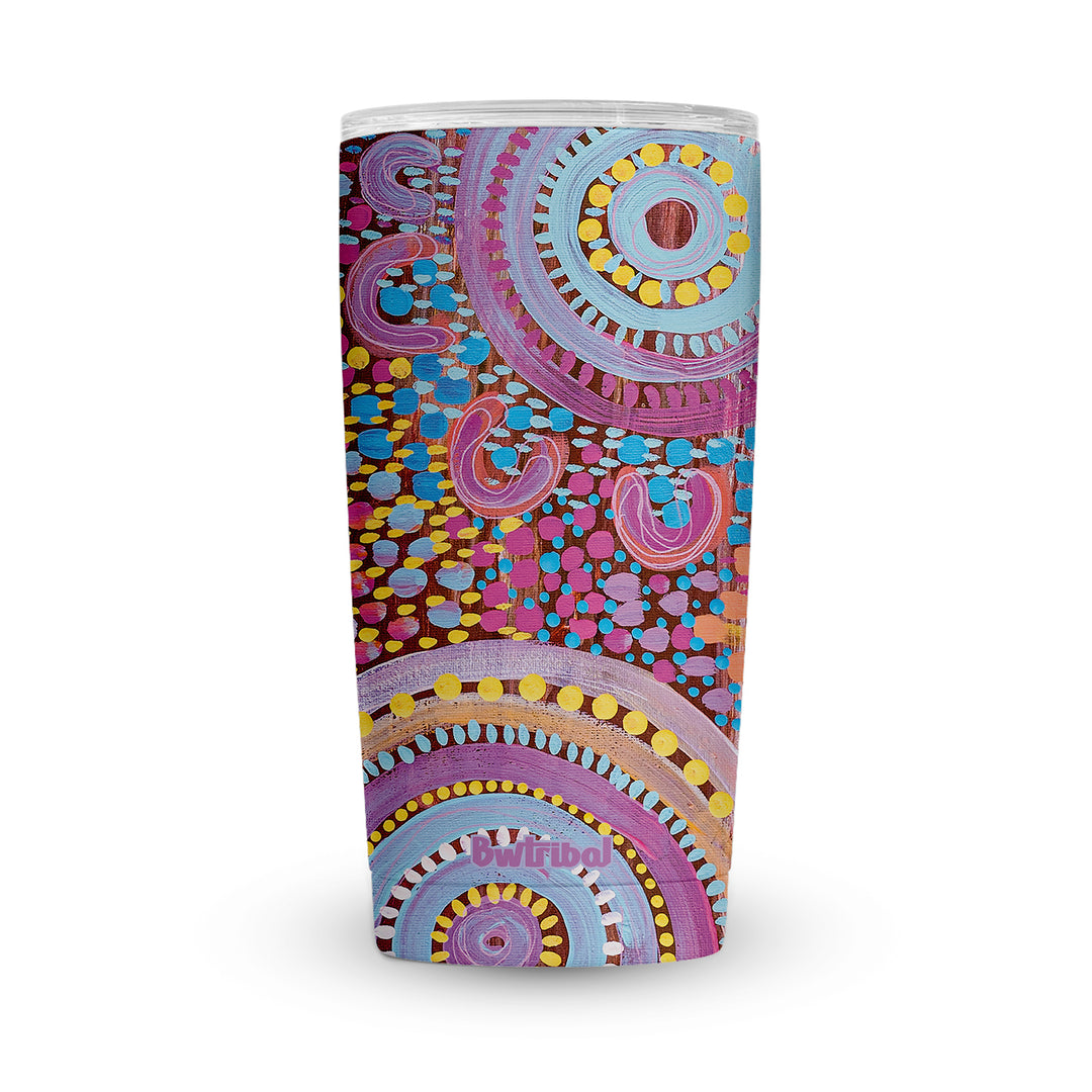 Let’s Collect Seashells - Vacuum Tumbler (20oz) Insulated with Magnetic Lid