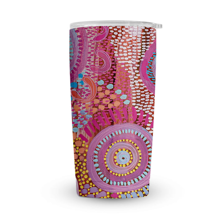 Let’s Collect Seashells - Vacuum Tumbler (20oz) Insulated with Magnetic Lid