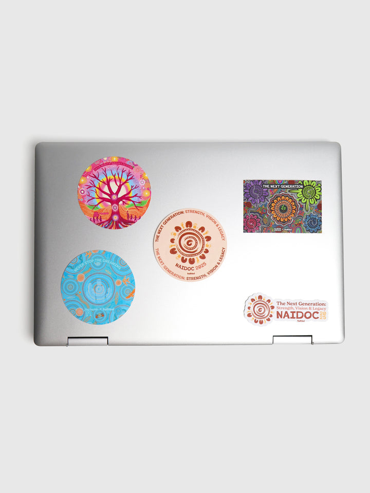 Deep Roots, Bright Future - NAIDOC 2025 Laptop Sticker