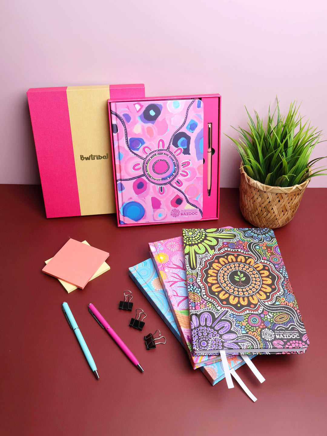Deep Roots, Bright Future - NAIDOC 2025 A5 Notebook & Pen