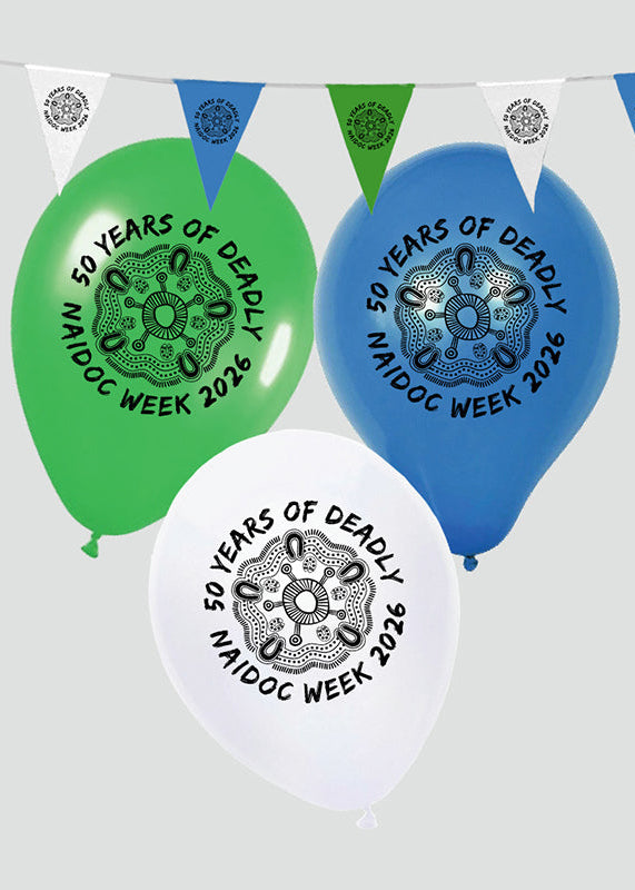 NAIDOC 2026  Event Decoration Pack (W/G/B) - Small