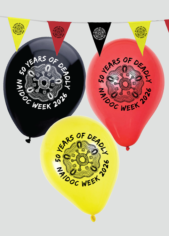 NAIDOC 2026  Event Decoration Pack (R/Y/B) - Small