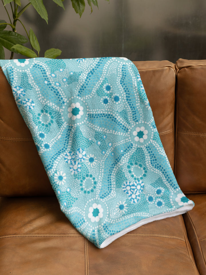 Nadyung (Healing Water) - Throw Rug / Throw Blanket