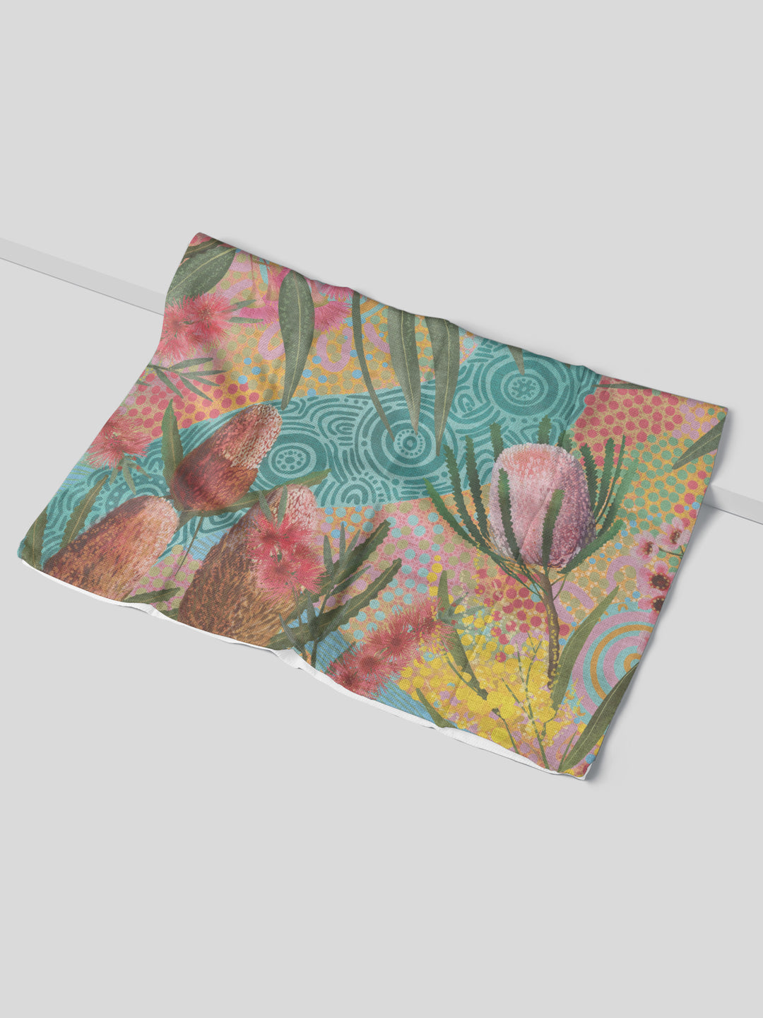 Native Flowers - Cotton Crepe Tea Towel