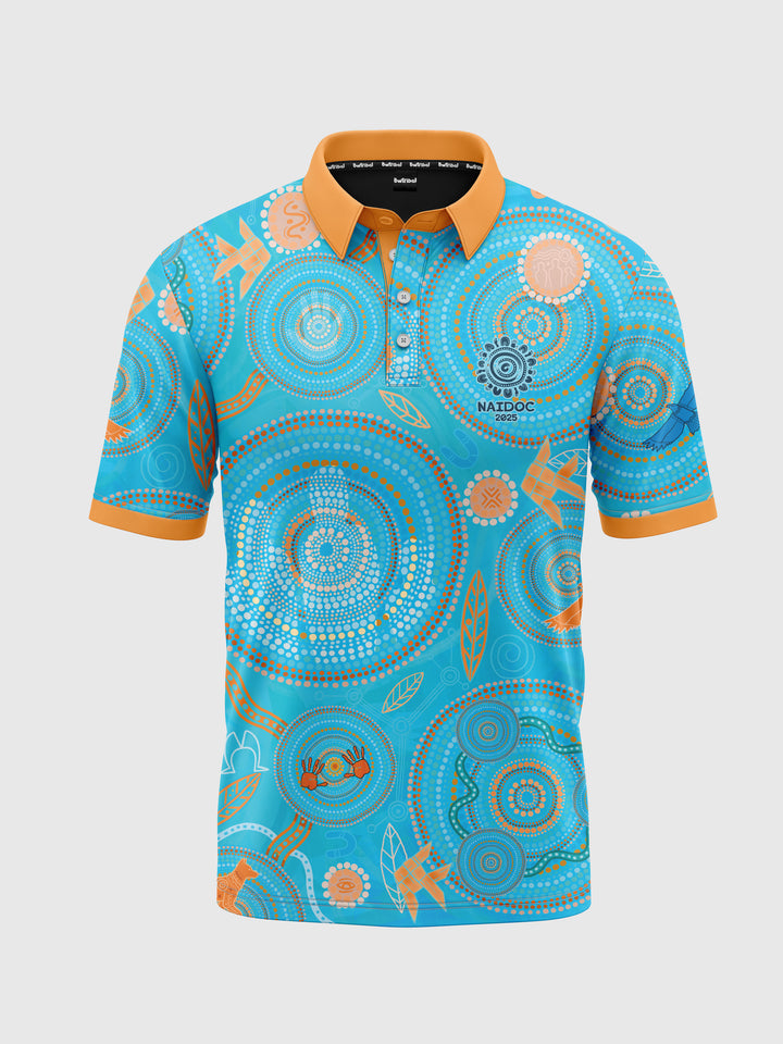 Never Stop the Dreaming - NAIDOC 2025 Men's Polo + FREE T-SHIRT