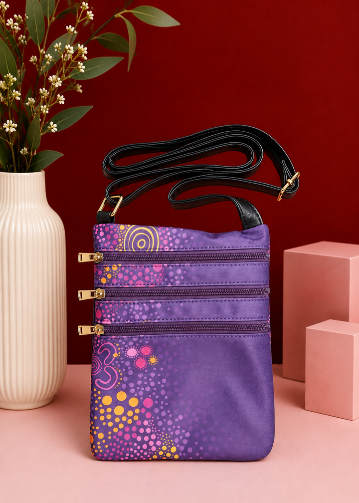 Purple Desert Flower - Crossbody Bag