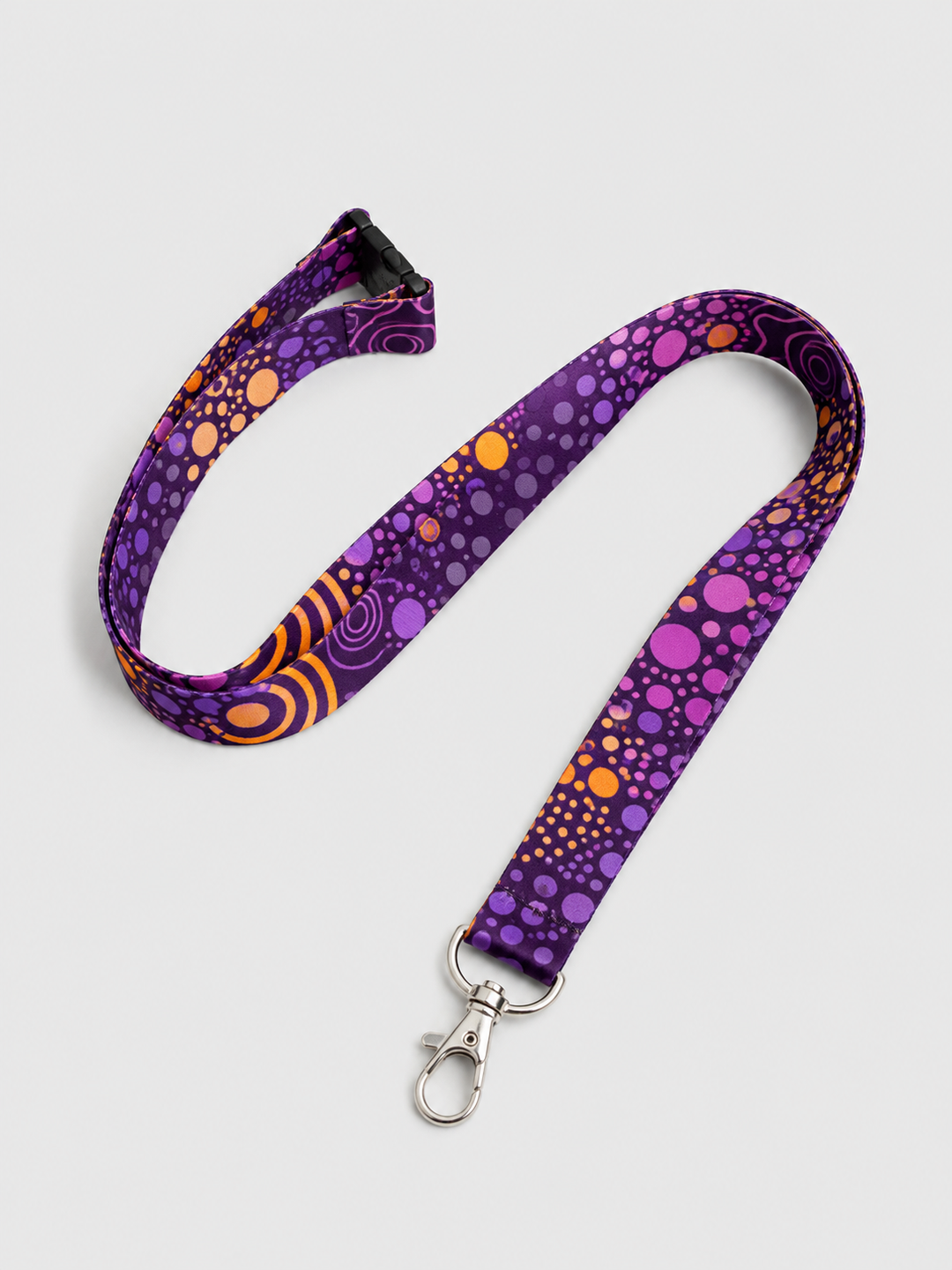 PURPLE DESERT FLOWER - LANYARD + PHONE CLIP