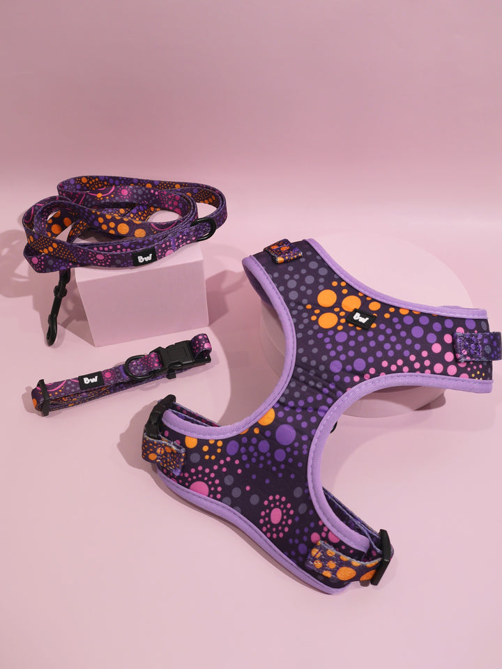 Purple Desert Flower - Dog Harness