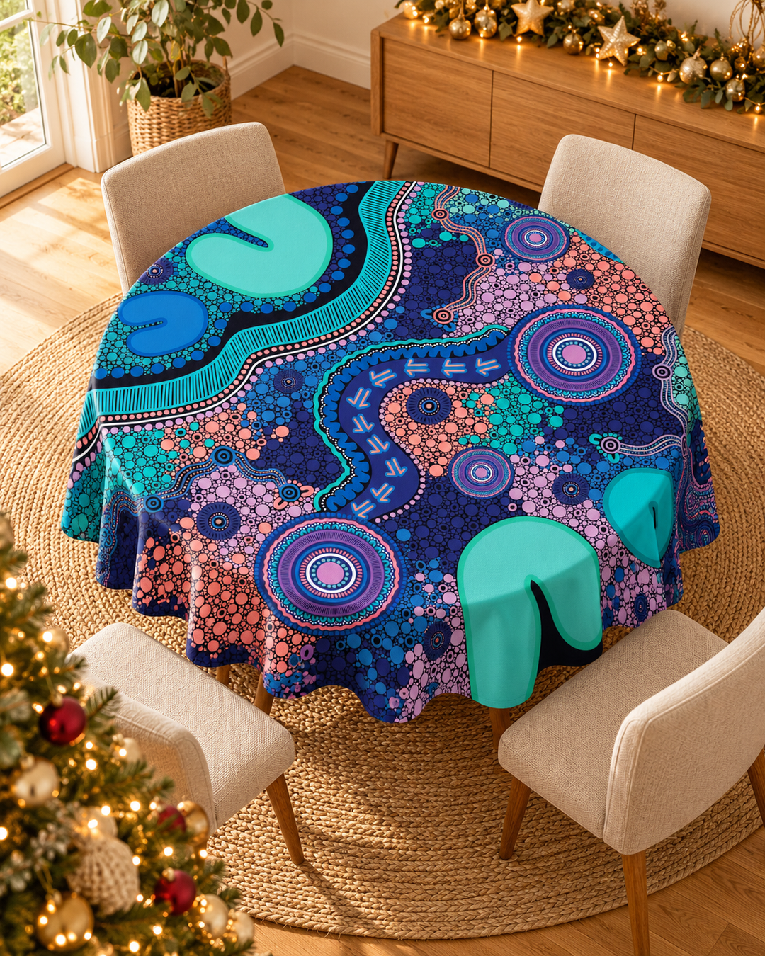Pathways -Round Tablecloth