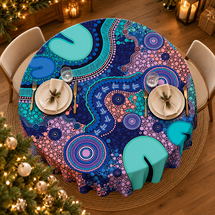 Pathways -Round Tablecloth